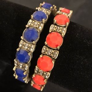 J. Crew Stretch Beacelets. Orange & Blue